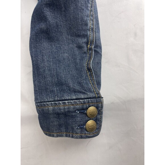 Vigoss Studio Women's Jacket Blue Trucker Denim Jean Lined Large - Picture 4 of 10